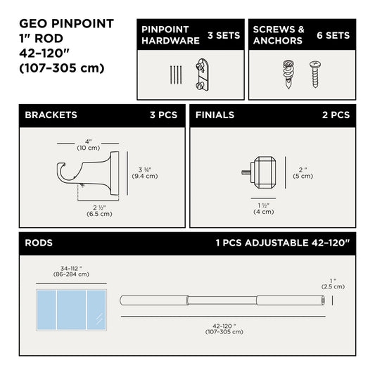 Geo Pinpoint Curtain Rod