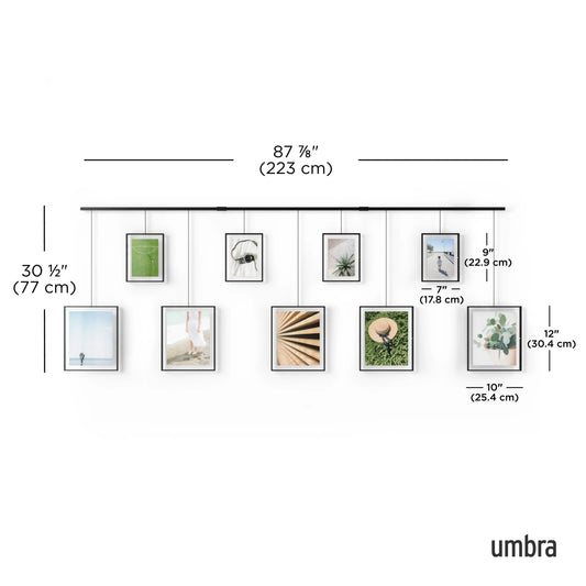 Exhibit Wall Picture Frames, Set of 9