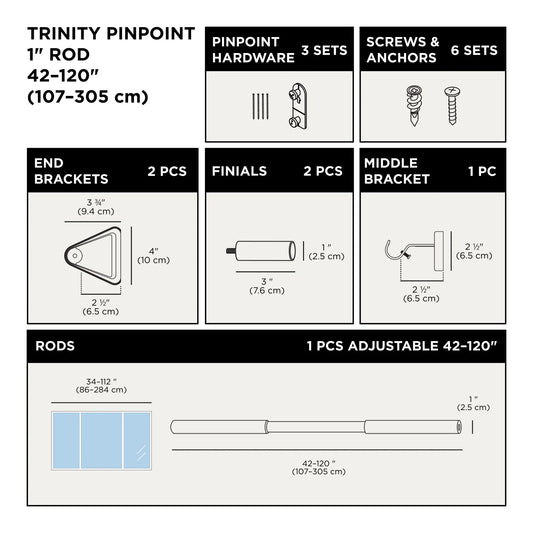Trinity Pin-Point Curtain Rod