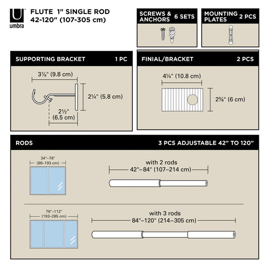 Flute Curtain Rod