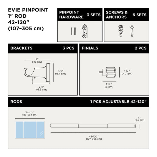 Evie Pinpoint Curtain Rod